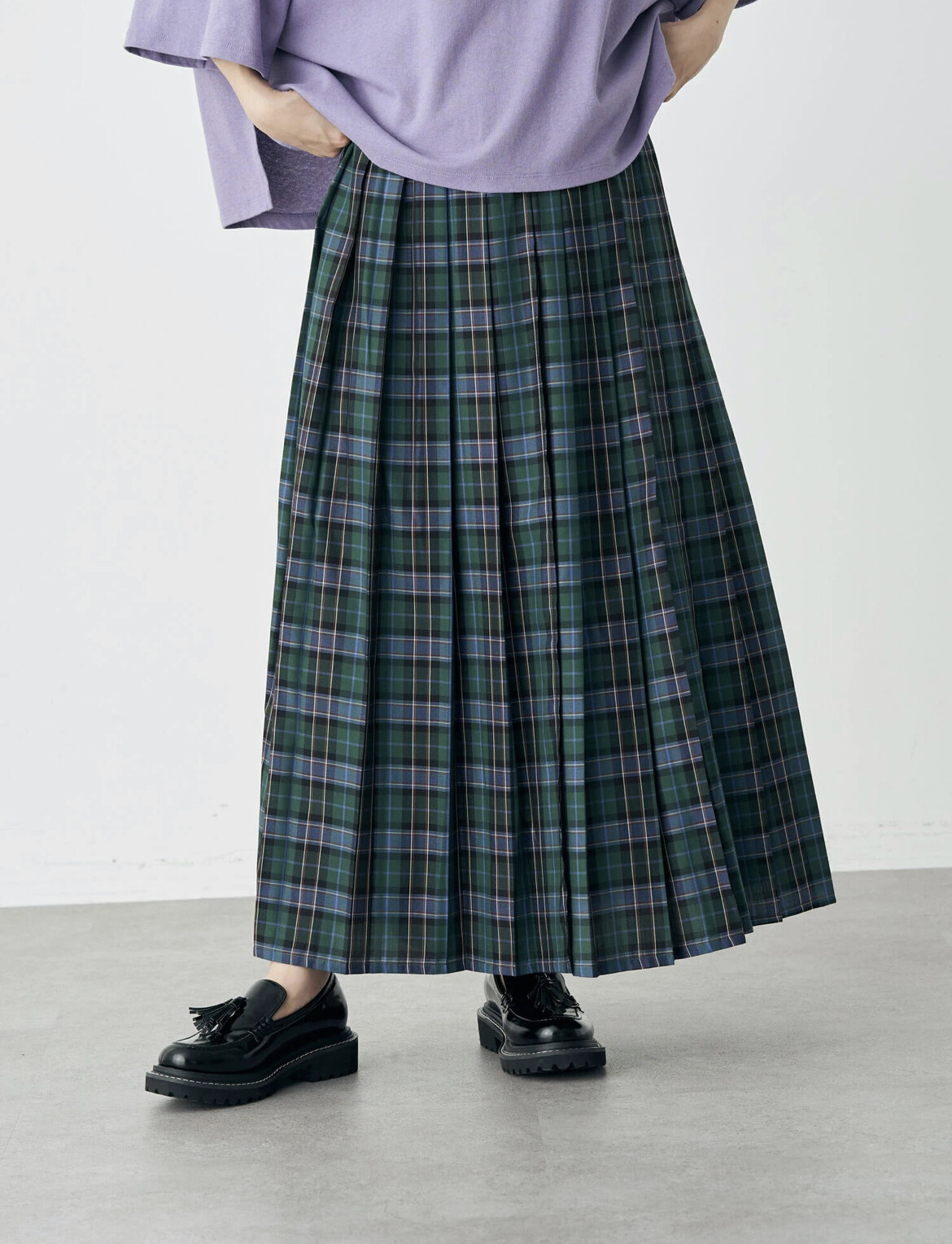 新品❤️ARCHIVIO グリーン プリーツスカート WOMEN ESSENTIALプリーツスカート グリーン