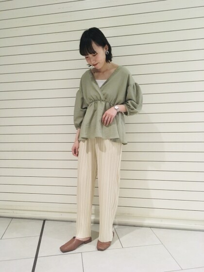 ⭐️スタイリング⭐️リネンライクカシュクールブラウス | ショップ