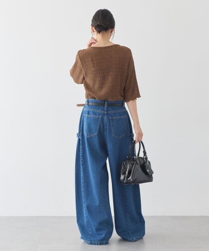1枚でトレンド感✨ワイドデニムパンツ