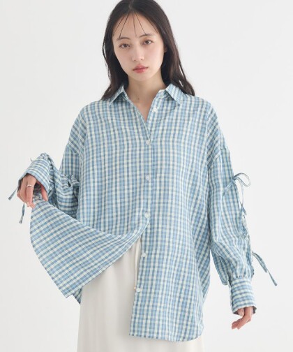 羽織っても可愛い万能チェックシャツ🤍