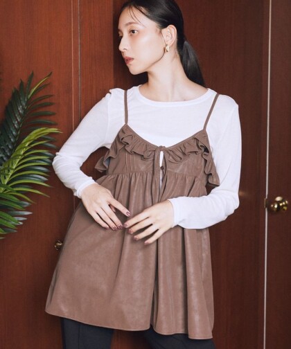 トレンド素材✨レザーのキャミチュニックご紹介🐶🐾