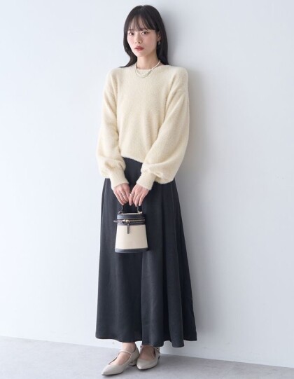 毛足短めの上品シャギーニット🧸