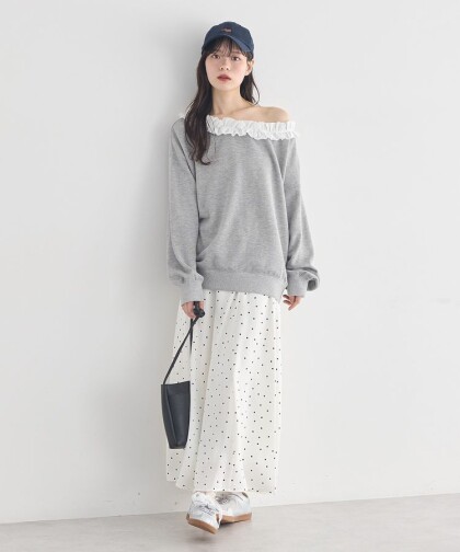 最新トレンド！ドット柄スカート♡