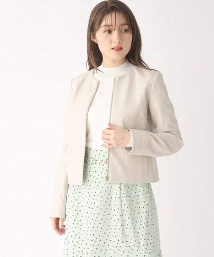 index定番のシンセティックレザージャケット