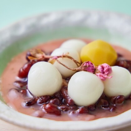 春限定メニュー「桜のお汁粉🌸」