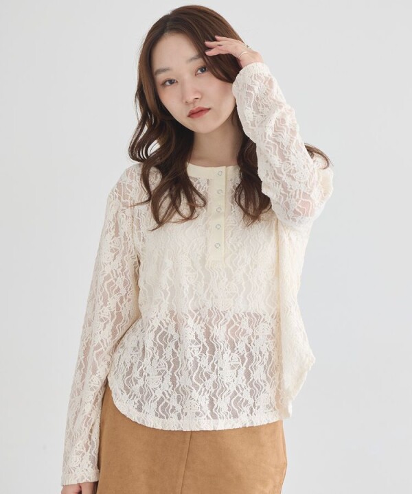 ✨繊細なレースで華やかに♡大人可愛いプルオーバー🌿