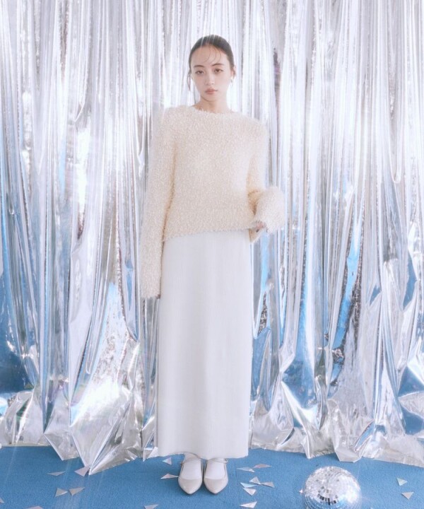 ぽこぽこ×ラメで冬コーデが一気に華やぐニット