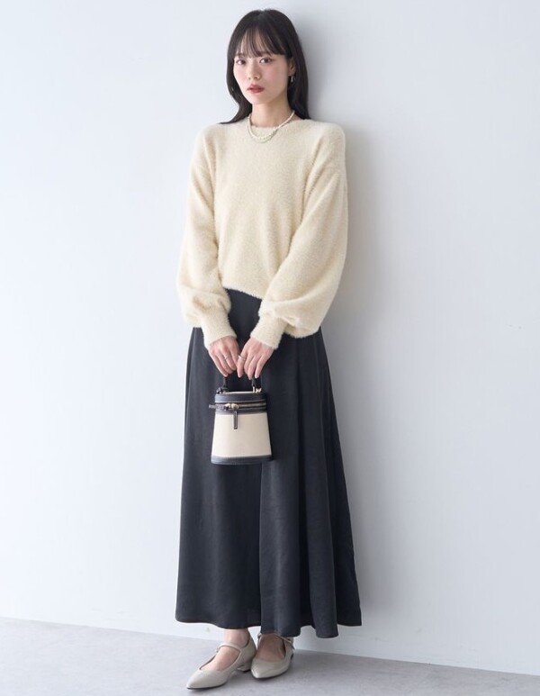 毛足短めの上品シャギーニット🧸