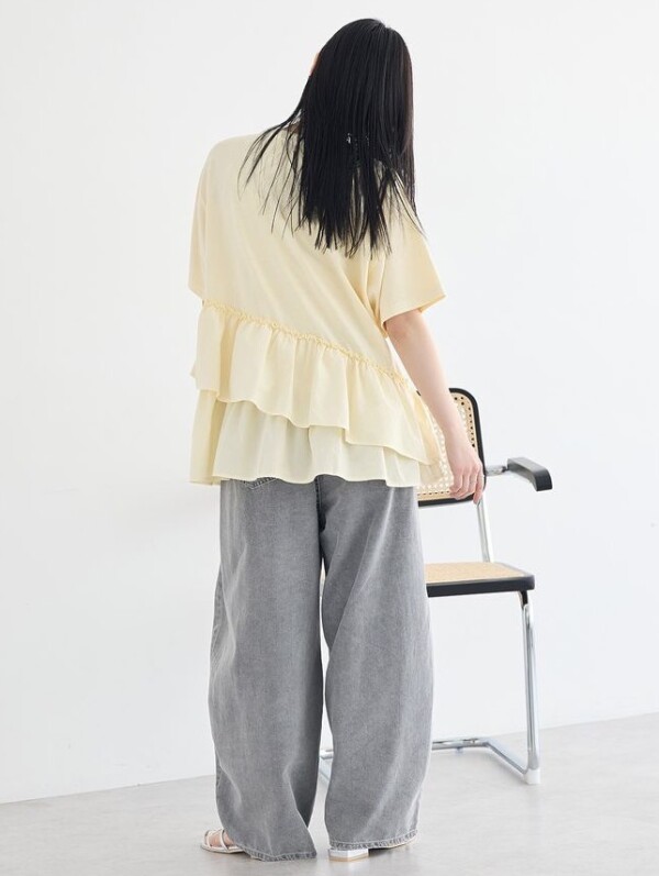 一枚で今どきコーデ✨ドッキングTシャツ