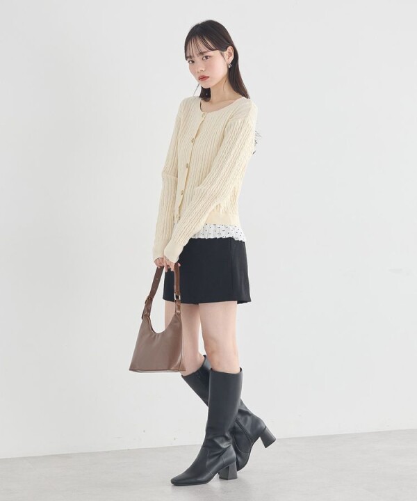 1枚でかわいくなるレイヤードカーディガン♡