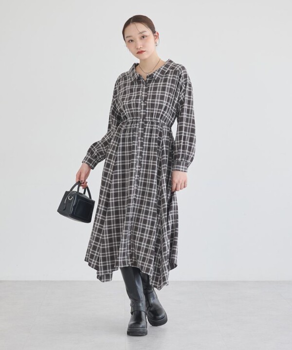 ✨1枚で何通りも楽しめる♡マルチWAYチェックワンピース🍁