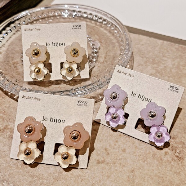 ♡新作お花イヤリング♡
