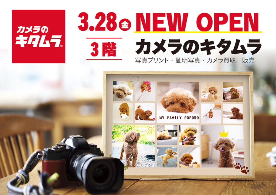 【3月28日（金）】カメラのキタムラ　ニューオープン