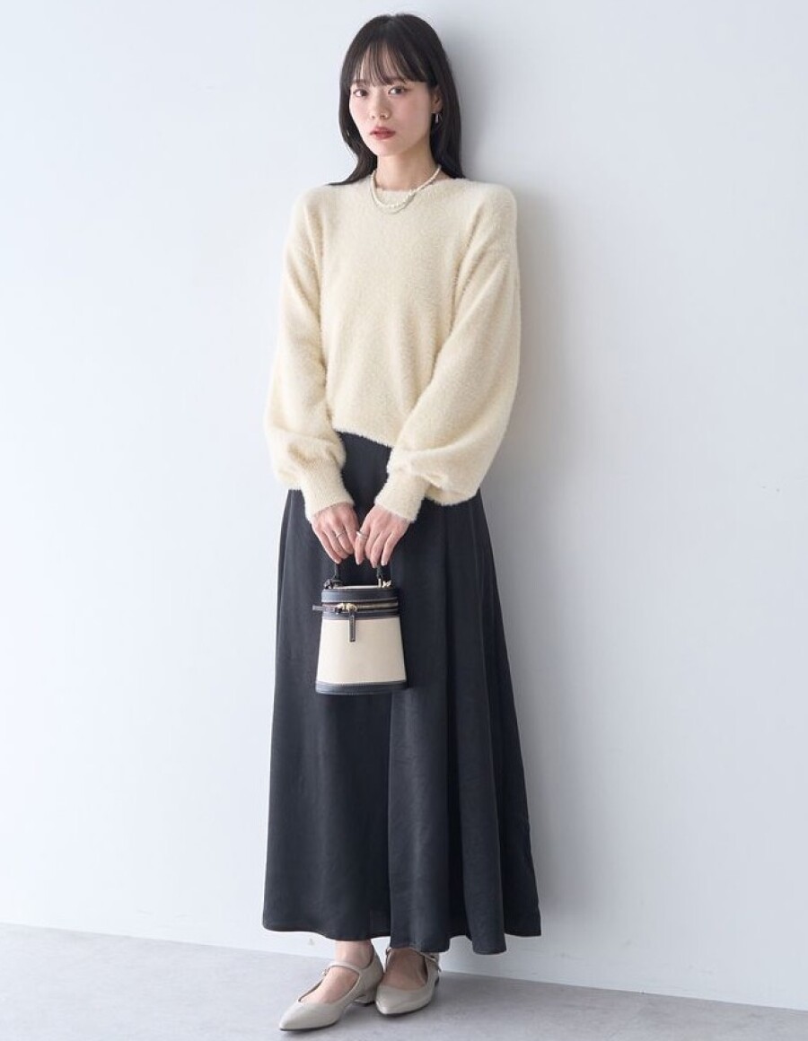 毛足短めの上品シャギーニット🧸