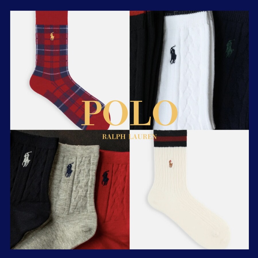 温かいウール混🧣POLO RALPH LAURENソックス